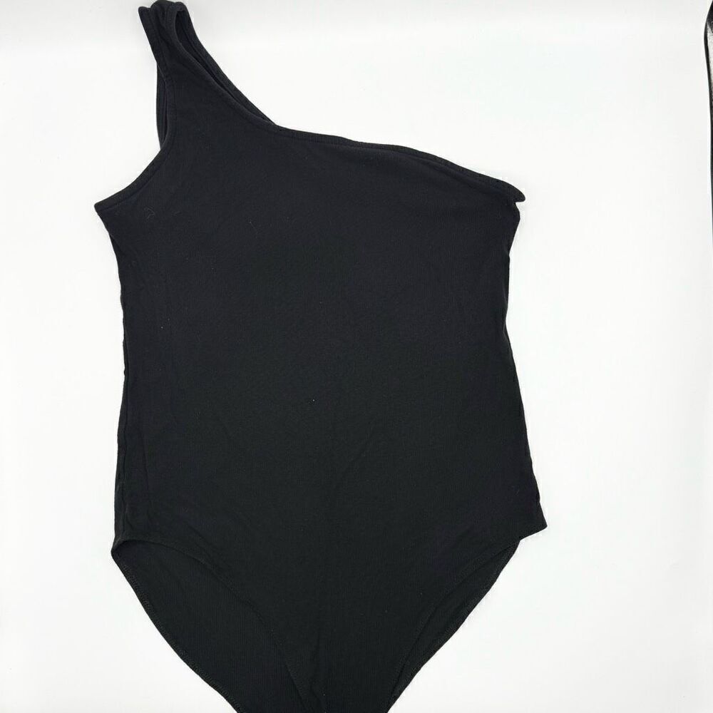 Mangopop One Shoulder Black Tank Bodysuit - Women’s US M